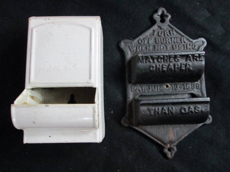 lot 119 image: Vintage Match Box Holders