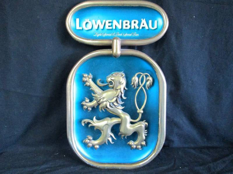 lot 144 image: Lowenbrau Beer Sign