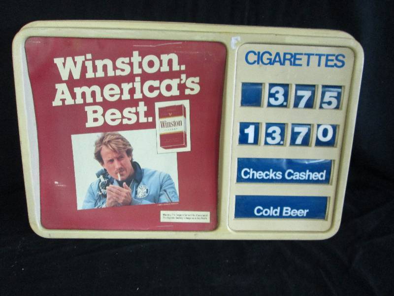 lot 152 image: Winston Cigarette Sign