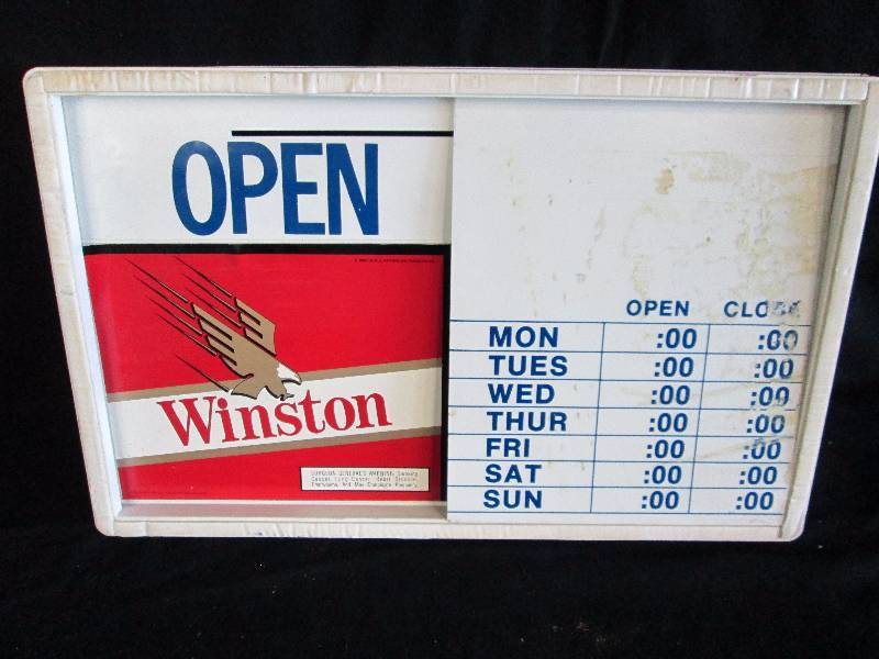lot 153 image: Winston Cigarette Sign