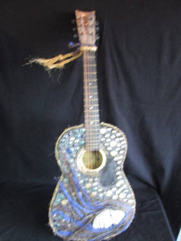 lot 213 image: Folk Art Guitar