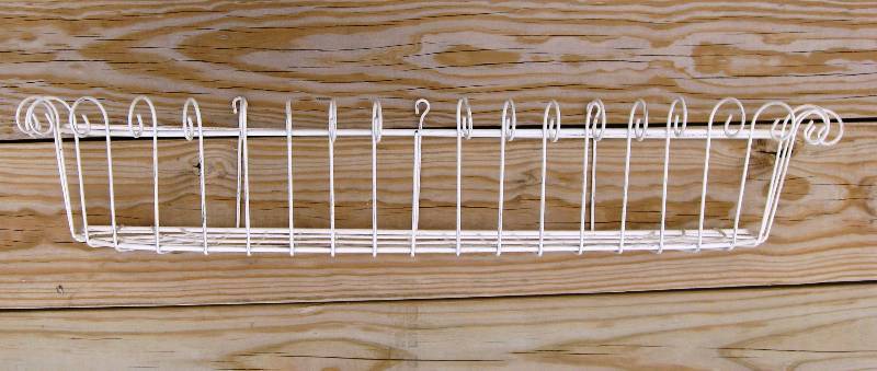 lot 9 image: Vintage, (1) Wire & (1) Metal Strap Window Plant Holders