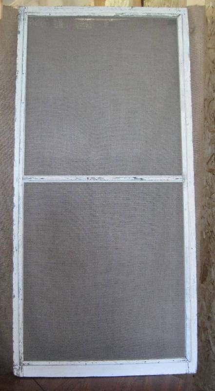 lot 32 image: (2) Large, Vintage, Wood Frame Metal Screens - Perfect for Displays