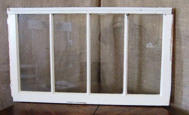 lot 30 image: (2) Vintage Window Sashes for Projects - Panes intact