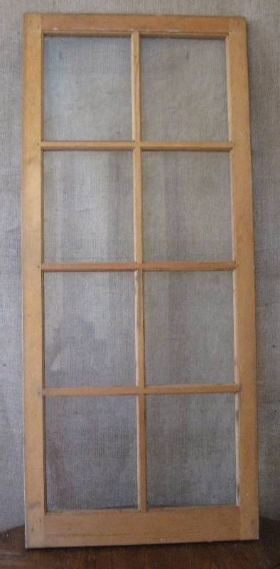 lot 31 image: (2) Matching, Vintage 8 Pane Window Sashes - Glass Panes Intact