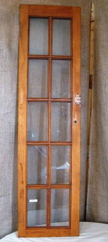 lot 37 image: (2) Vintage, 10 pane window sashescabinet doors -  Lot 3