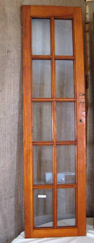 lot 38 image: (2) Vintage, 10 pane window sashes  cabinet doors - Lot 4