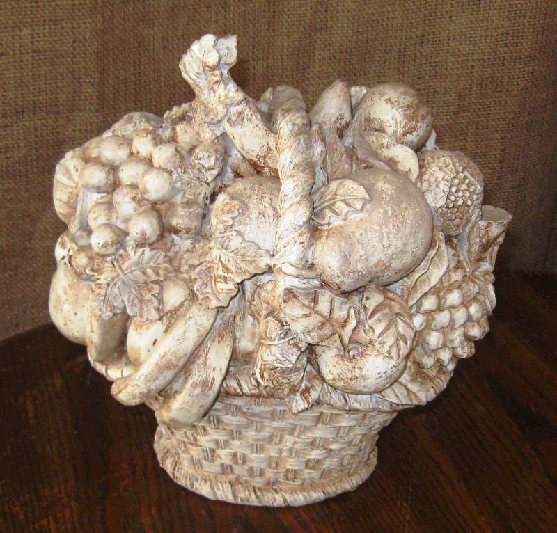 lot 114 image: (3) Vintage CementPlaster Garden Statuary
