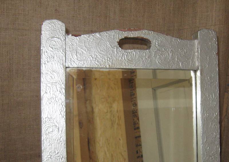 lot 127 image: Vintage, Wooden,  Floor  Tabletop Mirror