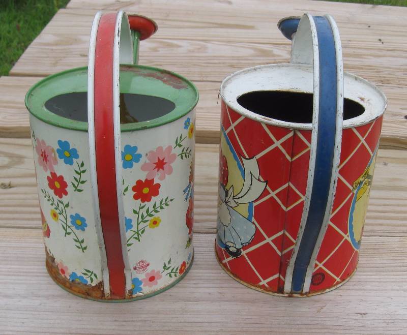 lot 117 image: Large Lot of (6) vintage, Childrens Watering Cans