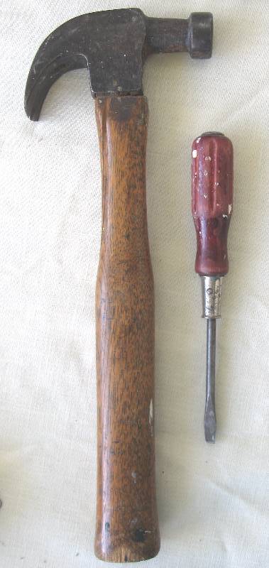 lot 138 image: Misc. Household Hardware Lot (Includes Hammer stamped Handmade 1914)
