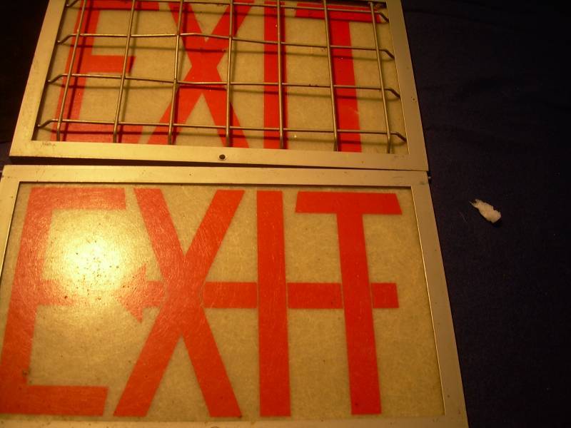 2 EXIT SIGNS