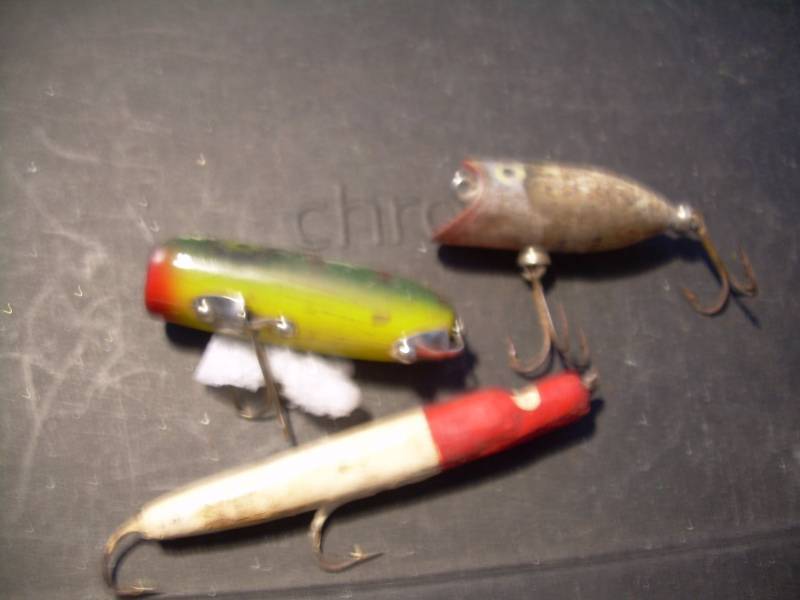 3 ANTIQUE FISH LURES