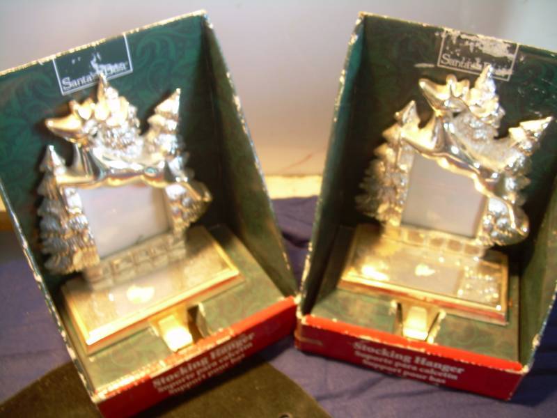 2 COLLECTIBLE STOCKING HANGERS