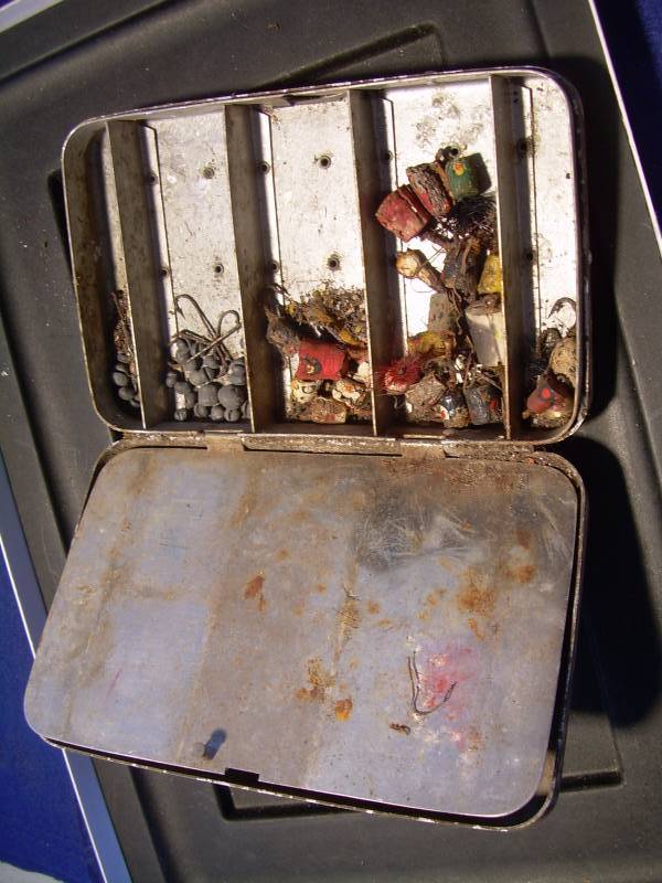 ANTIQUE LURES AND CASE
