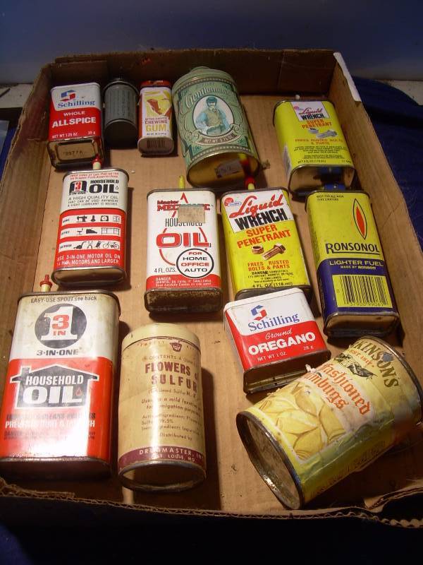 16 VINTAGE TINS