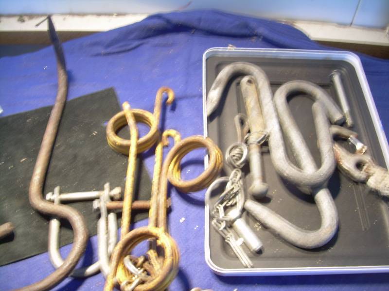HAY HOOK 2 MEAT HOOKS AND MISC