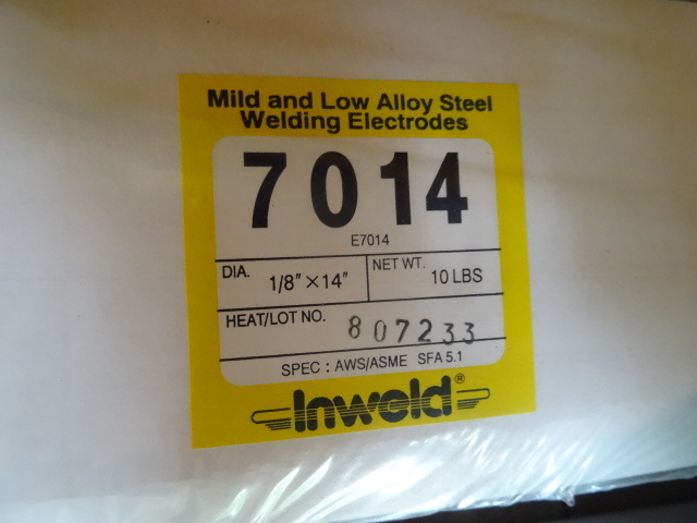 lot 283 image: Inweld 118 X 14 Welding Rod. 7014  10 Lbs.