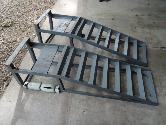 lot 30 image: Pair Of Heavy Duty Steel Car Ramps