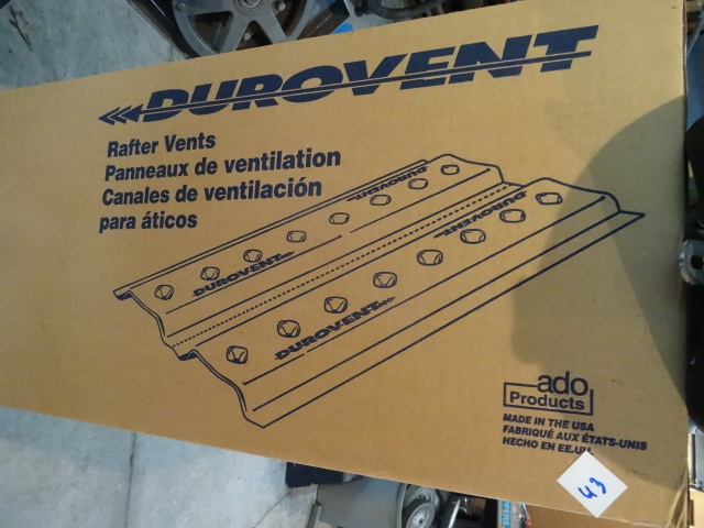 lot 43 image: Duro Vent Rafter Vents. UDVZZ48