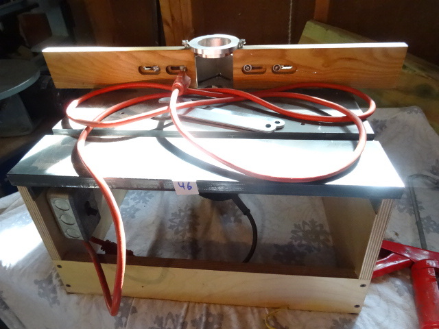 lot 46 image: Router Table with Porter Cable Router.