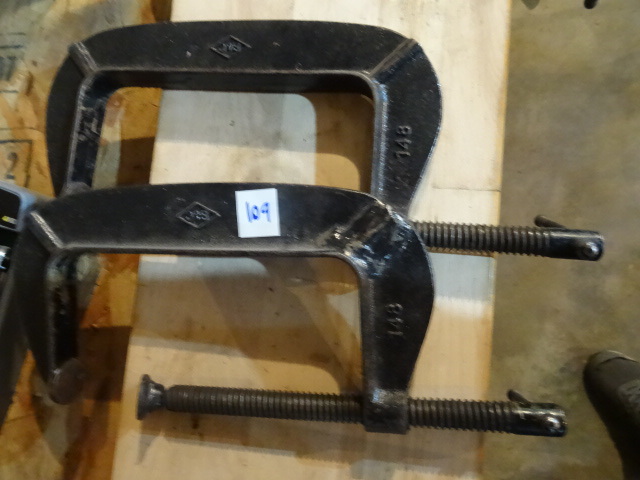 lot 109 image: 8 C Clamps Qty 2