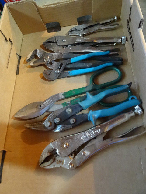 lot 189 image: Vise Grips. Tin Snips, Pliers