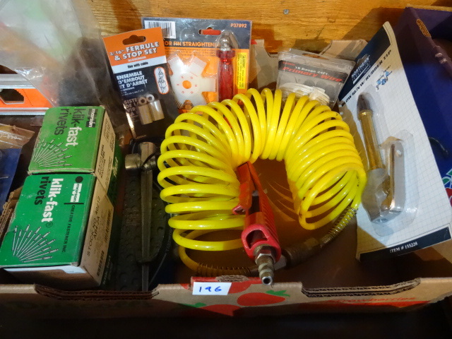 lot 196 image: Rivets, Air Nozzles, Air Hose,