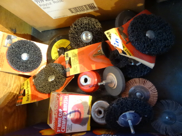 lot 203 image: Variety Of Drill Operated Abrasive