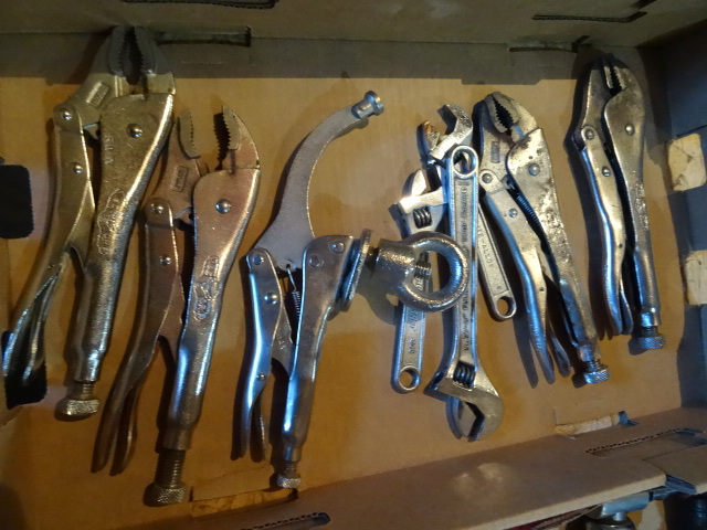 lot 228 image: Misc Vise Grips and Adjustable Wrenches
