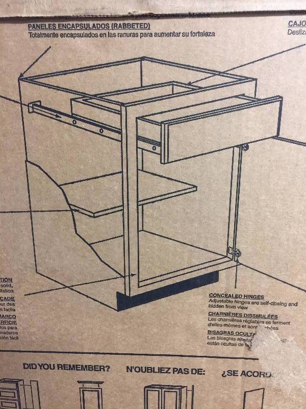 lot 31 image: Hampton Bay Shaker Assembled 12x34.5x24 in. Base Kitchen Cabinet with Ball-Bearing Drawer Glides in Satin White  New