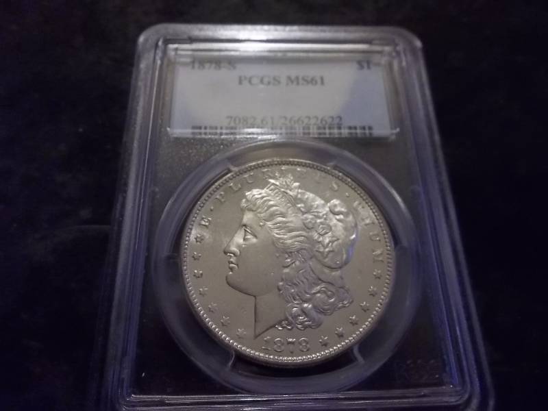 1878 S Morgan Silver Dollar Very High Grade MS61 PCGS Certified (Grey Sheets Value $90.00) Plus It Is A Proof Like Strike