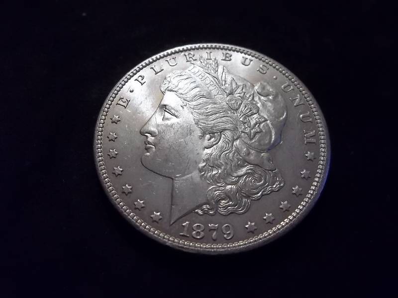 1879 S  Morgan Silver Dollar Very  High Grade MS (In MS63 Valued  $95.00)