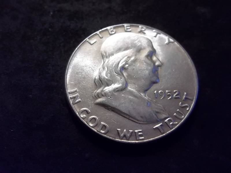 1952  Franklin Half Dollar Very High Grade MS  With Partial Full Bell