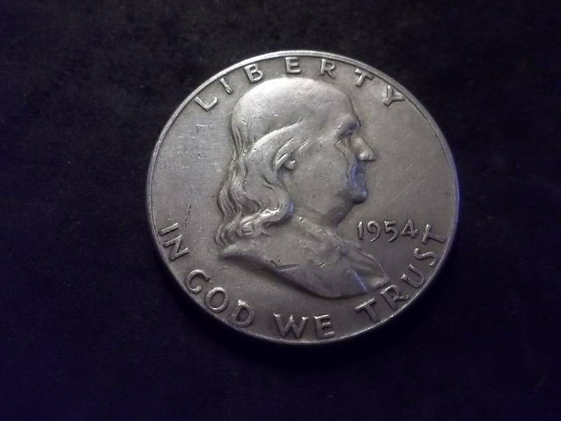 1954  Franklin Half Dollar High Grade AU