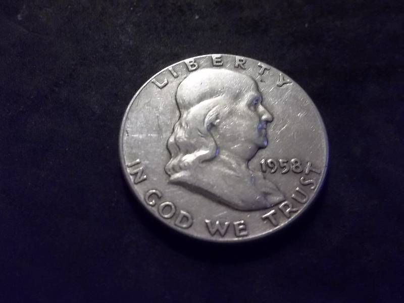 1958  Franklin Half Dollar High Grade AU