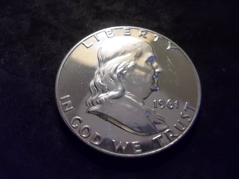 1961  Franklin Half Dollar  Proof With Full Bell