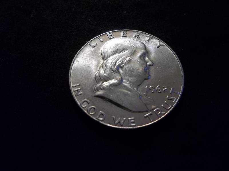 1962 D  Franklin Half Dollar Very High Grade MS Full Bell