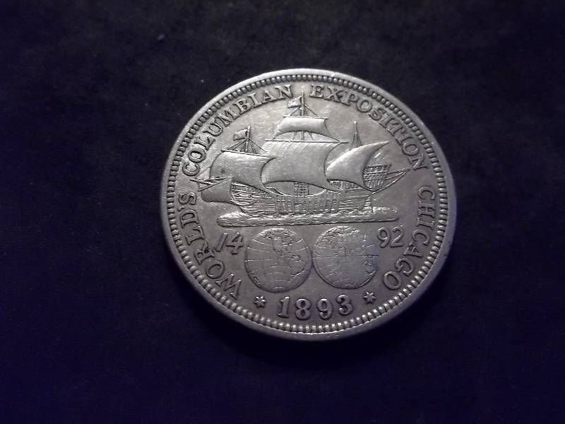 1893 Columbian Exposition Silver Half Dollar (2nd Comemmorative Coin Minted In USA)