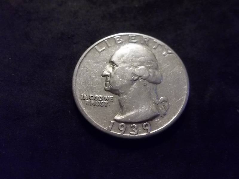 1939 S Washington Quarter  AU-BU