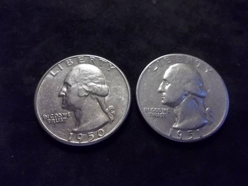 1950 ,1951 Washington Quarters High Grade