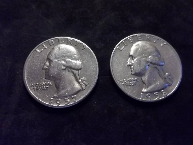 1957, 1958 D Washington Quarters High Grade