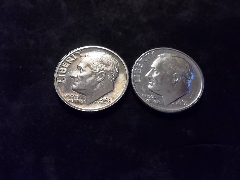 1961, 1962 Roosevelt Dime Proofs