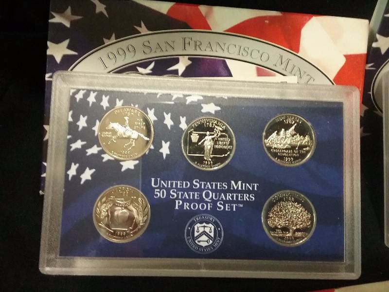lot 62 image: Lot - San Fransisco Mint State Quarter Collection Proofs wCOAs.  Total 40 Proof Quarters.  1999-2006