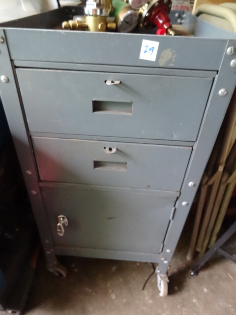 Metal Cabinet on Wheels,