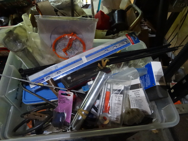 3 Bins of Misc Hardware and More