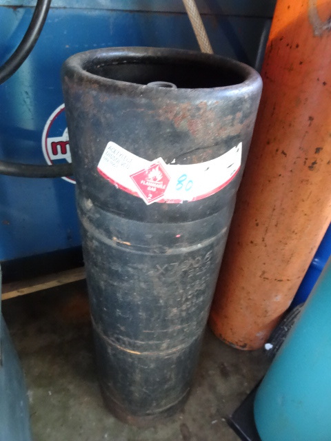 Small Acetylene Tank, Gauge Reads 250