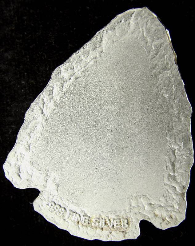 lot 05 image: 1 TROY OZ. .999 FINE SILVER INDIAN ARROW HEAD ARTBAR