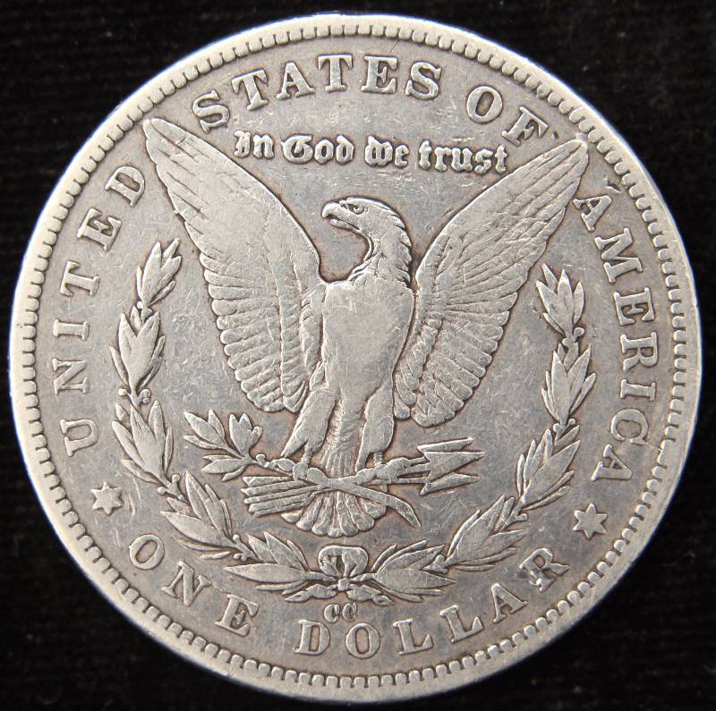 lot 07 image: 1890 CC CARSON CITY MORGAN SILVER DOLLAR FINE DETAILS