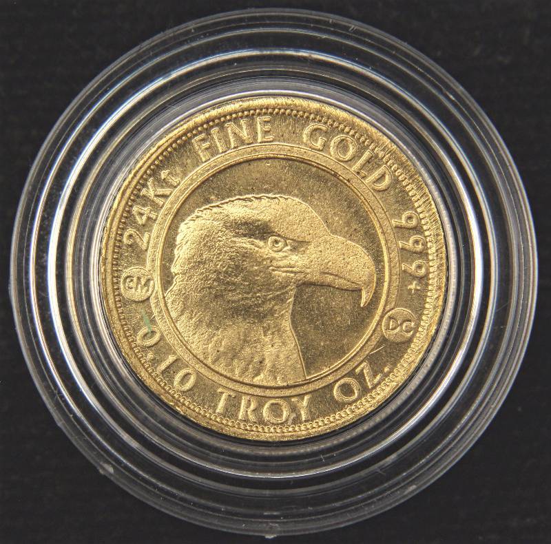 lot 09 image: 110 TROY OZ. .999 FINE GOLD PROSPECTOR IN AIRTITE HOLDER